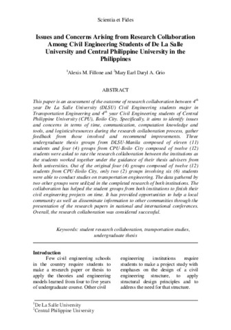 engineering thesis in the philippines